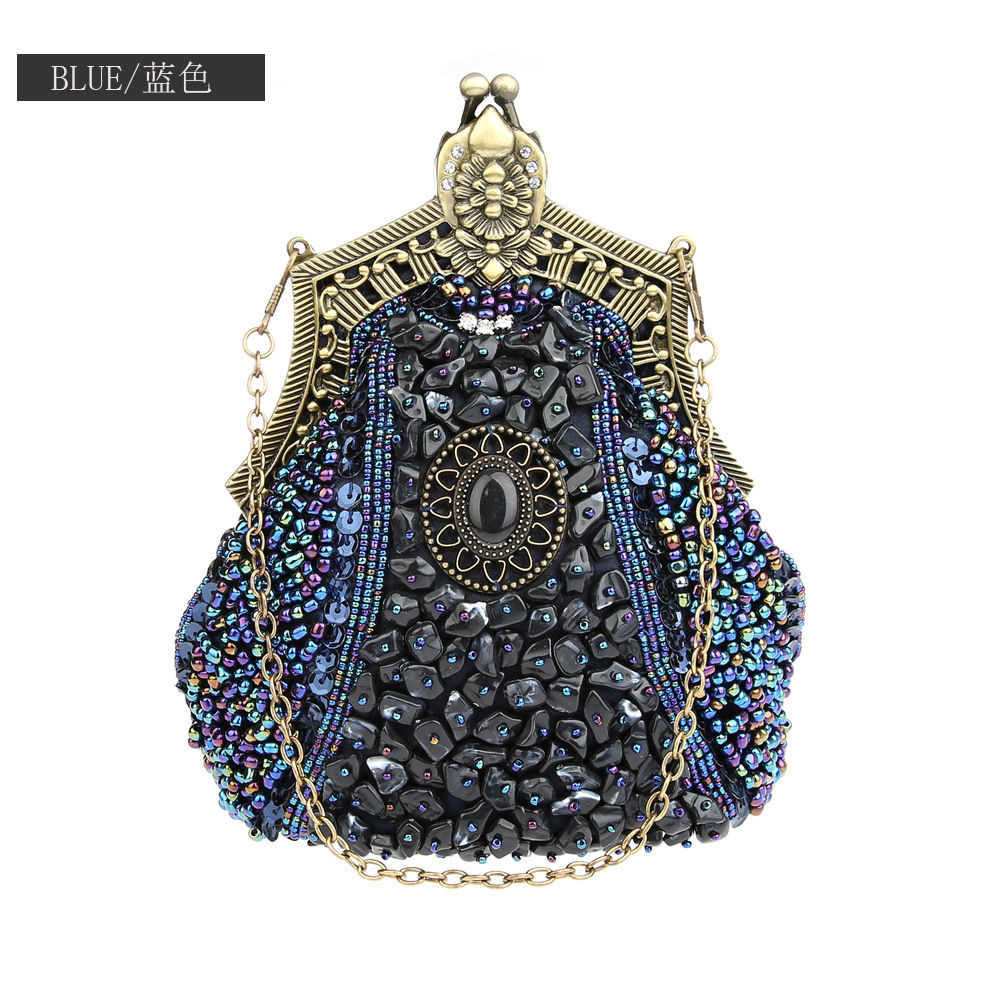 Women Bags Offers - Retro Fashion Pearl Sequin Beaded Clutches