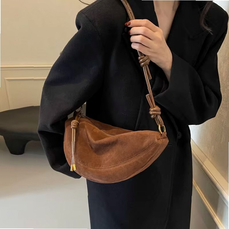 Faux Suede Dumpling Shoulder B - Women Bags Discount review and price