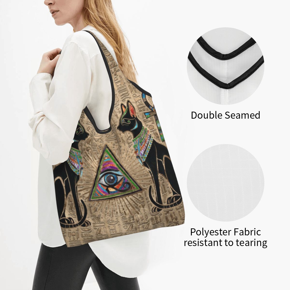 Custom Reusable Egyptian Cats  - Women Bags In Egypt review and price