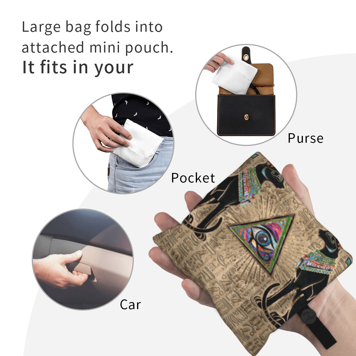 Custom Reusable Egyptian Cats  - Women Bags In Egypt review and price