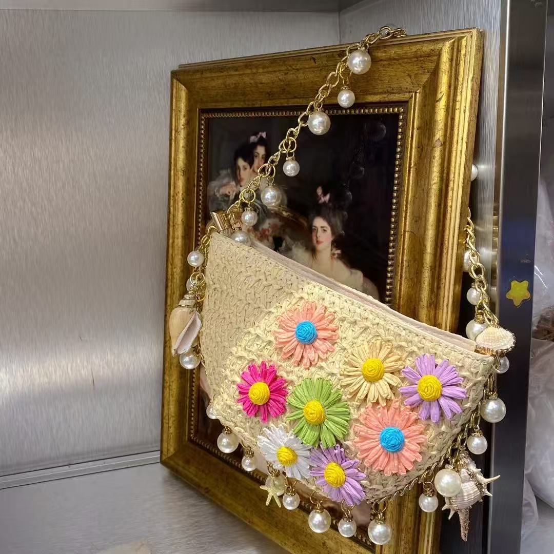 Beads Beading Chain Women Hand - Women'S Bags Holiday review and price