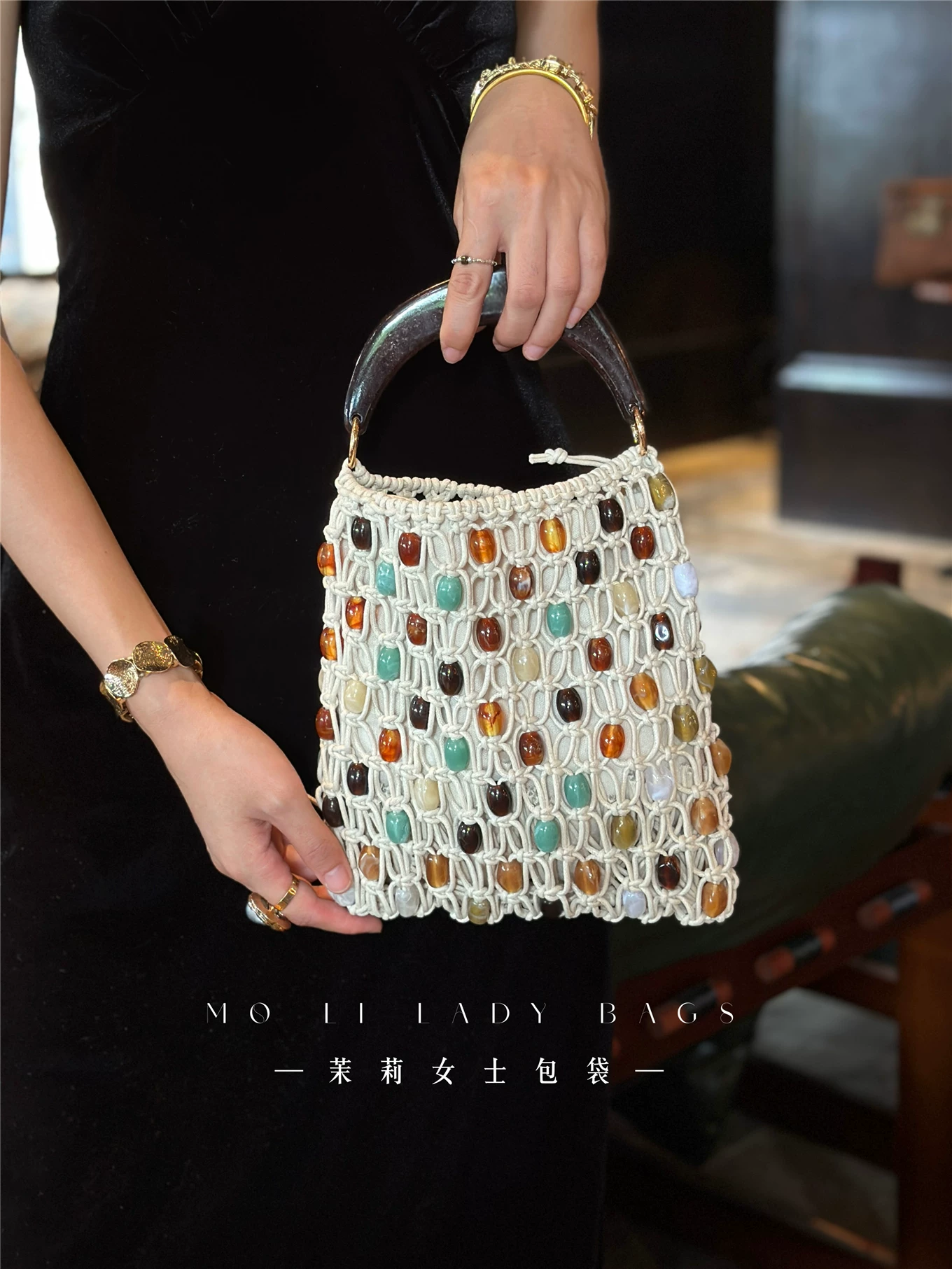 Fashion Beads Beaded Woven Han - Women'S Bags Holiday review and price
